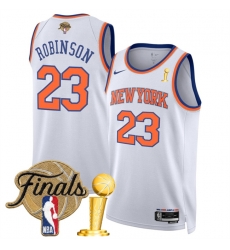 New Yok Knicks Mitchell Robinson White 2026 Finals Patch And Finals Champions Patch Association Edition Stitched Basketball Jersey New Yok Knicks Mitchell Robinson White 2026 Finals Patch And Finals Champions Patch Association Edition Stitched Basketball Jersey