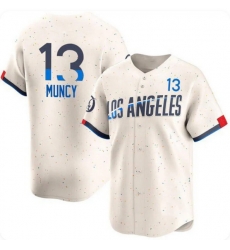 Los Angeles Dodgers #13 Max Muncy Cream 2024 City Connect Limited Stitched Baseball Jersey