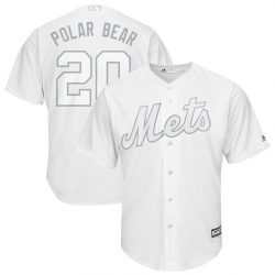 Mets 20 Pete Alonso Polar Bear White 2019 Players Weekend Player Jersey