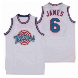 Tune Squad Space Movie jersey 6 White Lebron James