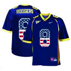 California Golden Bears 8 Aaron Rodgers Navy USA Flag College Football Jersey