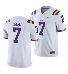 LSU Tiger Grant Delpit White College Football Men'S Jersey