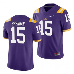 LSU Tiger Myles Brennan Purple Game Men'S Jersey