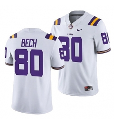 Lsu Tigers Jack Bech White College Football Men Jersey