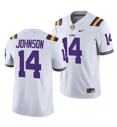 Lsu Tigers Max Johnson White College Football Men Jersey