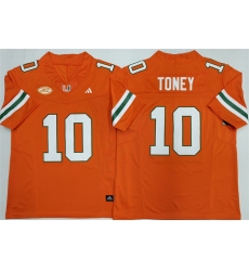 Men Miami Hurricanes 10 Malachi Toney Orange F U S E 2026Stitched Football Jersey Men Miami Hurricanes 10 Malachi Toney Orange F U S E 2026Stitched Football Jersey