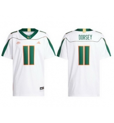 Men Miami Hurricanes 11 Ken Dorsey White Away Stitched Football Jersey Men Miami Hurricanes 11 Ken Dorsey White Away Stitched Football Jersey