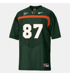 Men Miami Hurricanes Reggie Wayne College Football Green Jersey