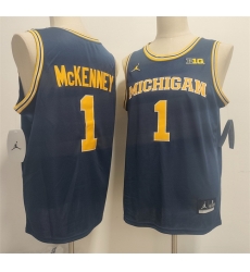 Men Michigan Wolverines 1 Trey McKenney Navy 2026 Vapor Limited Stitched Football Jersey Men Michigan Wolverines 1 Trey McKenney Navy 2026 Vapor Limited Stitched Football Jersey