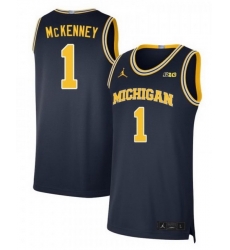 Men Michigan Wolverines 1 Trey McKenney Navy Stitched Basketball Jersey Men Michigan Wolverines 1 Trey McKenney Navy Stitched Basketball Jersey