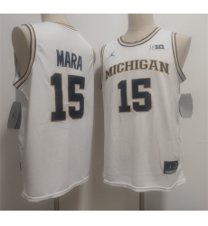 Men Michigan Wolverines 15 Aday Mara White 2026 Vapor Limited Stitched Football Jersey Men Michigan Wolverines 15 Aday Mara White 2026 Vapor Limited Stitched Football Jersey
