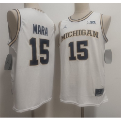 Men Michigan Wolverines  15 Aday Mara White 2026 Vapor Limited Stitched Football Jersey