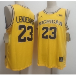 Men Michigan Wolverines  Yaxel Lendeborg Yellow Vapor Limited Stitched Football Jersey