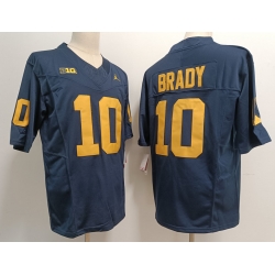 Men Women Youth Michigan Wolverines #10 Tom Brady Navy 2023 F U S E College Football Jersey