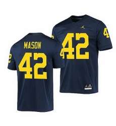 Michigan Wolverines Ben Mason Navy Game Men'S Jersey