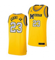 Michigan Wolverines Brandon Johns Jr. Maize Retro Limited Basketball Jersey