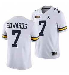 Michigan Wolverines Donovan Edwards White College Football Men Jersey