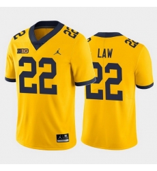 Michigan Wolverines Ty Law Yellow Alternate Men'S Jersey