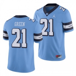 North Carolina Tar Heels Elijah Green Carolina Blue College Football Men'S Jersey