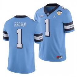 North Carolina Tar Heels Khafre Brown Carolina Blue 2021 Orange Bowl Game Jersey