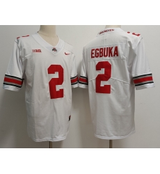 Men Nike Ohio State Buckeyes #2 Emeka Egbuka White College Football Jersey