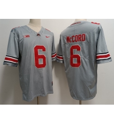 Men Nike Ohio State Buckeyes #6 Kyle McCord Gray College Football Jersey