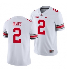 Ohio State Buckeyes Chris Olave White Game Men'S Jersey