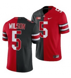 Ohio State Buckeyes Garrett Wilson Scarlet Black Split Edition Men Jersey