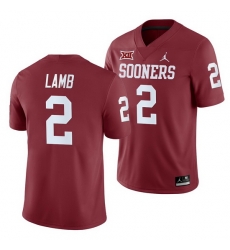 Oklahoma Sooners Ceedee Lamb Crimson College Football Men'S Jersey