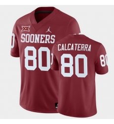 Oklahoma Sooners Grant Calcaterra Crimson Home Men'S Jersey