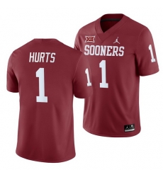 Oklahoma Sooners Jalen Hurts Crimson College Football Men'S Jersey