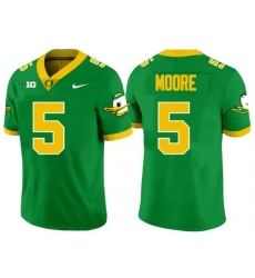 Men Oregon Ducks 5 Dakorien Moore Green Stitched Football Jersey
