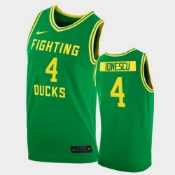 Men Oregon Ducks Eddy Ionescu College Basketball Green Replica 2020 21 Jersey