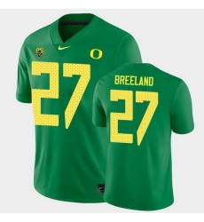 Men Oregon Ducks Jacob Breeland College Football Green Game Jersey