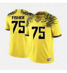 Men Oregon Ducks Jake Fisher College Football Yellow Jersey