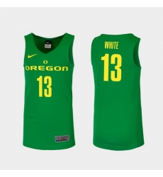 Men Oregon Ducks Paul White Green Replica College Basketball Jersey