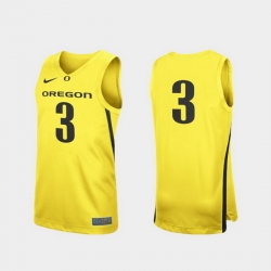 Men Oregon Ducks Yellow Replica College Basketball Jersey