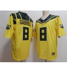 Oregon Ducks #8 Dillon Gabriel Yellow Stitched NCAA Football Jersey