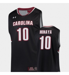 Men South Carolina Gamecocks Justin Minaya Black Replica College Basketball Jersey