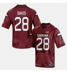 Men South Carolina Gamecocks Mike Davis College Football Cardinal Jersey