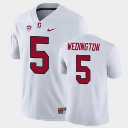 Men Stanford Cardinal Connor Wedington Game White College Football Jersey