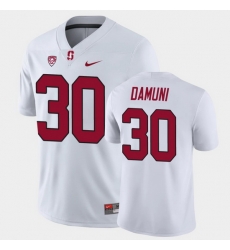 Men Stanford Cardinal Levani Damuni Game White College Football Jersey