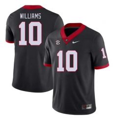 Men #10 Tyler Williams Georgia Bulldogs College Football Jerseys Stitched-Black