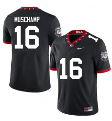 Men #16 Jackson Muschamp Georgia Bulldogs College Football Jerseys Sale-100th Anniversary