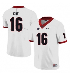 Men #16 Lewis Cine Georgia Bulldogs College Football Jerseys Sale-white