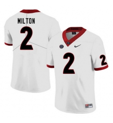 Men #2 Kendall Milton Georgia Bulldogs College Football Jerseys Sale-White