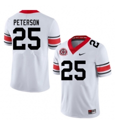 Men #25 Steven Peterson Georgia Bulldogs Nationals Champions 40th Anniversary College Football Jerse