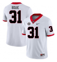 Men #31 Smoke Bouie Georgia Bulldogs College Football Jerseys Stitched-White