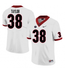 Men #38 Patrick Taylor Georgia Bulldogs College Football Jerseys Sale-White