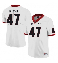 Men #47 Dan Jackson Georgia Bulldogs College Football Jerseys Sale-White